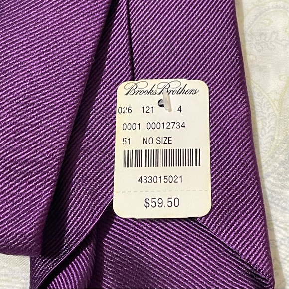 🤝 Brooks Brothers Purple Tie - “Red Fleece Collection” 🤝 - Picture 5 of 5